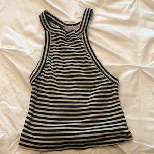 Razor back crop top, striped tank